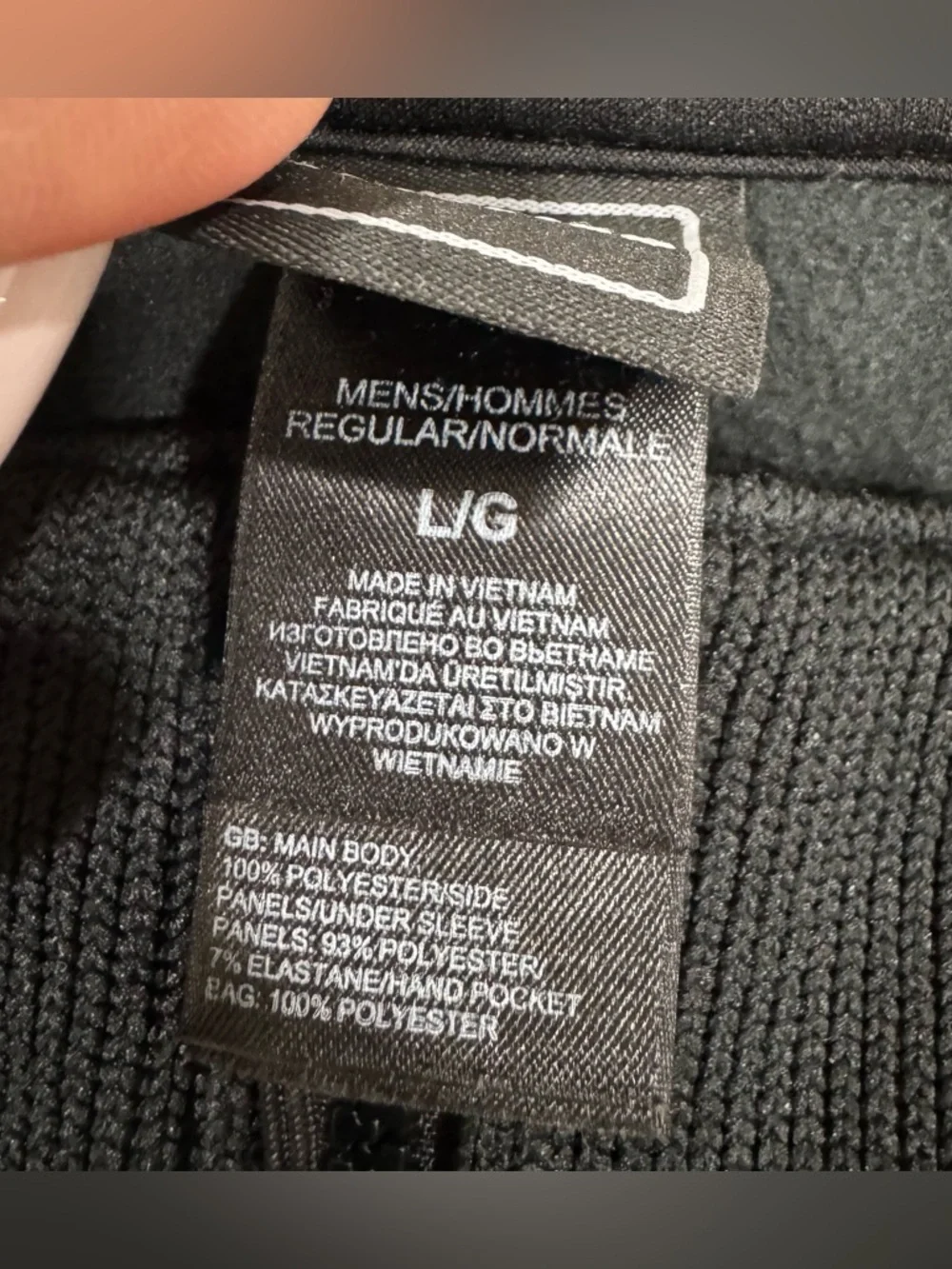 Men’s black North Face jacket large